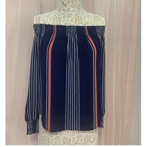 Express polyester off the shoulder blouse!